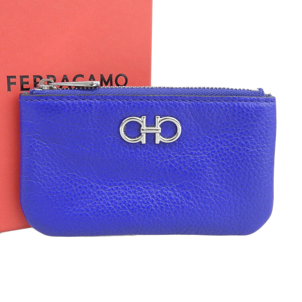 【本物保証】 箱付 新品同様 サルヴァトーレ フェラガモ SALVATORE FERRAGAMO ガンチーニ ファスナー小銭入れ DP 220383 コインケース 【中古】