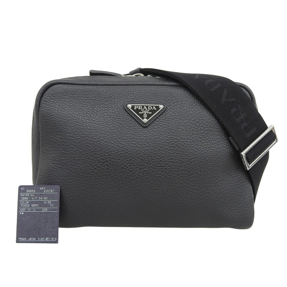 楽天市場】PRADA プラダ/プラダレザーボディバッグ/ブラック 楽天市場】PRADA プラダ/プラダレザーボディバッグ/ブラック