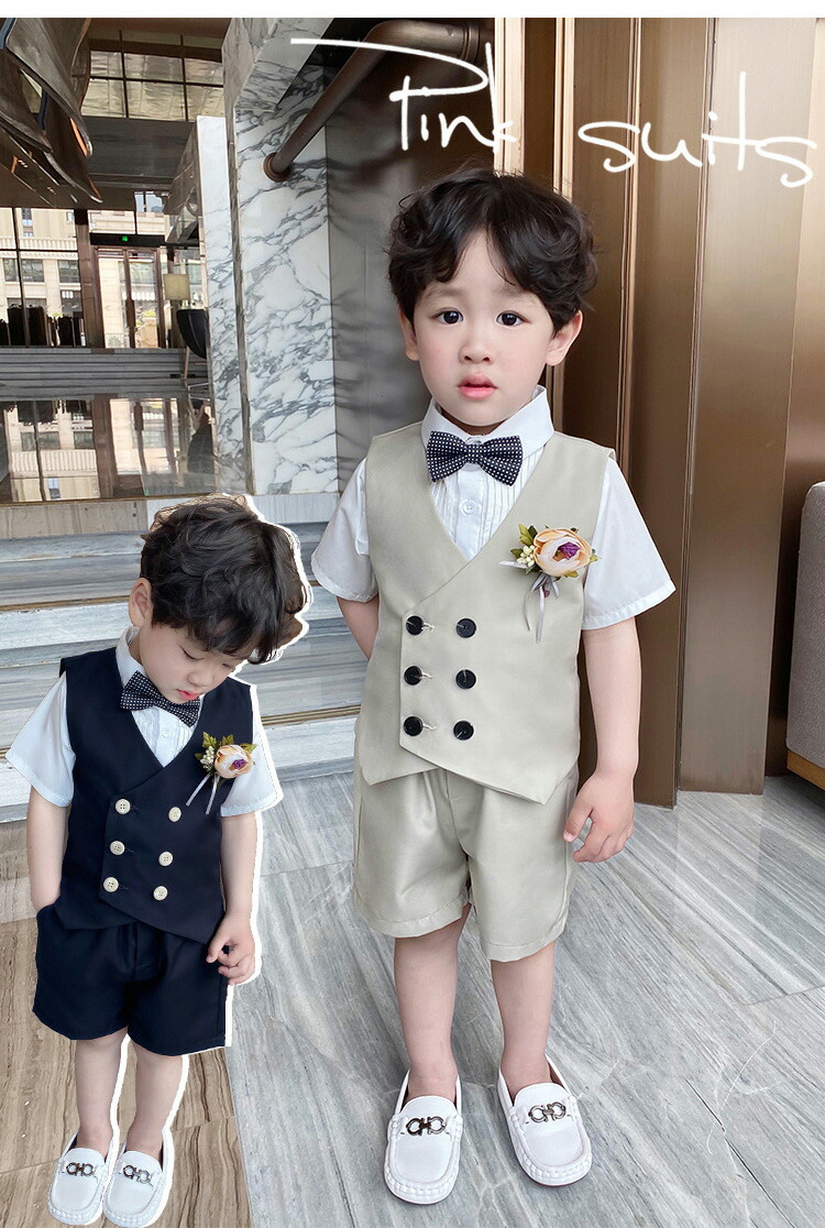 入学式 スーツ ベスト パンツ キッズスーツ 子供服 卒園式 お受験 男の子 フォーマルスーツ 2点セット