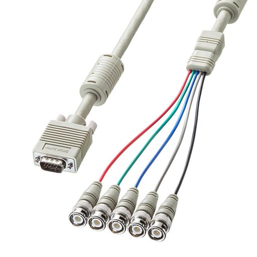 SANWA SUPPLY KB-5BNC4K アナログRGB有線テレビ(4m)