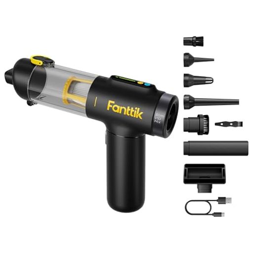 Fanttik Slim V10 Mix ハンデ洗浄剤 車用掃き出す機 16000Pa 豪然たる吸いあげる力 4インチ1 大気圏ダスター 大気圏揚水機 多役立つこと 盛りだくさんLED見せびらかす ハンデ掃き出す機 車 事務室 介護ホーム 鍵盤 洗い濯ぎ
