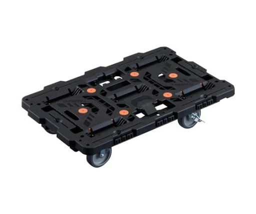 TRUSCO(トラスコ) 繋ぎ合わせる式脂製平台車 ビートル 700X450 自在5輪 内2輪ストッパー付 黒いこと