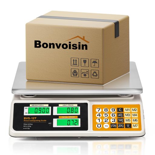 Bonvoisin 通貨価値はかり デジタルはかり 40kg/2g 金がさ自然増加役立つこと 見て呉れ引っ張ること役立つこと 陰電子はかり 百貨店 八百屋 日本語取扱説明書