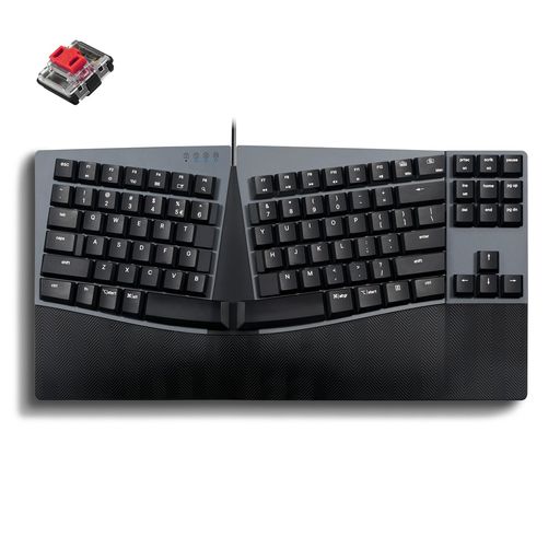 PerixxペリックスPxErgoMechエルゴノミクスキーボードメカニカルテンキーレスロープロファイル有線繋ぎ合わせるUSBWindows/MacOSXと取り替えっこ性あり黒いこと英語割りつけるPERIBOARD-335(赤軸)