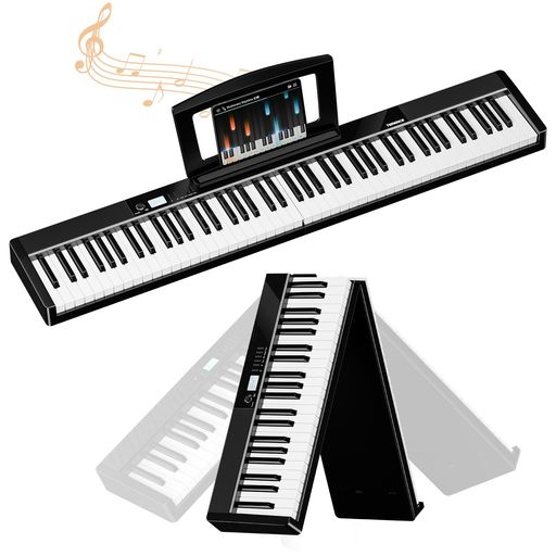 TERENCE 電子ピアノ 88鍵盤 折りたたみ式 タッチレスポンス鍵盤 5Wデュアルスピーカー MIDI対応 キーボード ピアノ 充電可能 ペタル付き ケース付き 軽量 コンパクト 携帯便利 子供/初心者練…|ショップ内本町店
