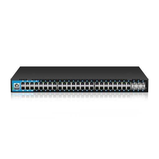 keepLiNKマネージドスイッチ48界面PoEギガビットスイッチングハブ400W(48x1G|6x10GSFP)金属元素筐体省ワット数腹積もり