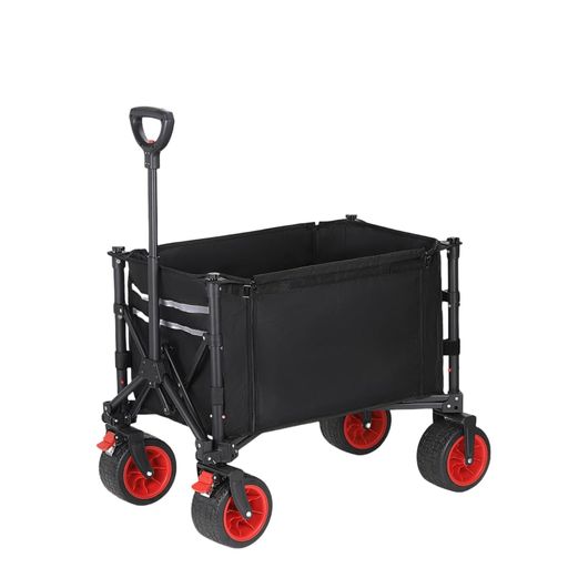 アウトドア手押し車折りたたみ持ちはこび手押し車大電気容量120L耐荷重100kgワンタッチ納める極太静音タイア伸縮手持ち部分パウダーコンパクト納める独立独歩能力のある多役立つことカートキャンプ/ビーチ/魚釣り/買い出し/ガーデニング