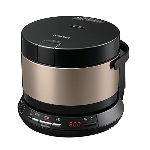 日立炊飯器2合IH式おひつ御膳RZ-BS2MN赤銅色ゴールド日本製打込鉄釜コンパクトシンプル取りまわし