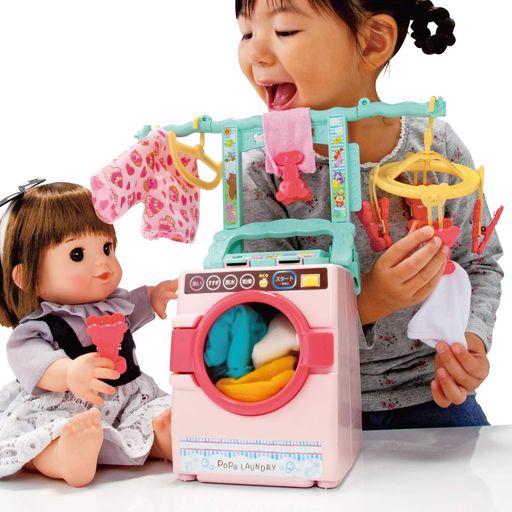 ぽぽちゃんのランドリールームリアルな洗たくき&変身ランドリーラック