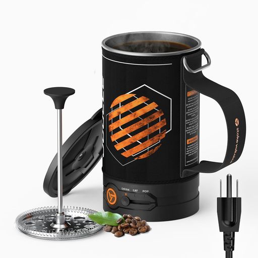 StokeVoltaics電気ケトル、2in1電動コーヒーメーカー|フレンチプレス&ケトル携帯用日本仕様AC110V対応