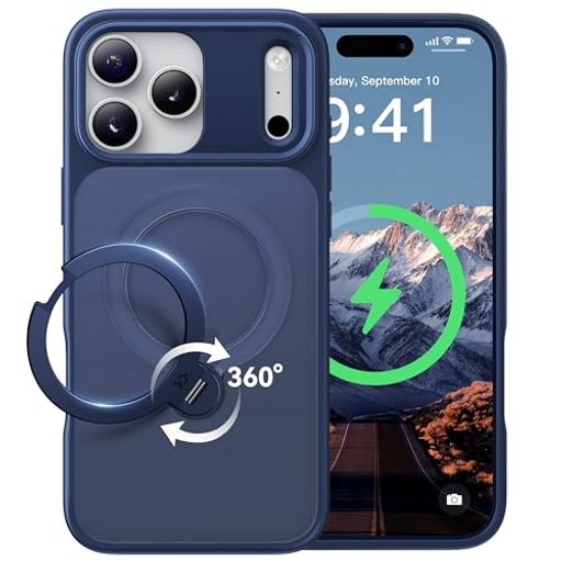 【2026目覚ましい神品\u0026定点360度回転させる】CASEKOOiPhone17Pro用容れものMagSafe相応う米軍MIL標準尺度360°全道のり耐衝撃【横縦柔軟性・角度大まか合わせる】最大限度25W手っとり早い申し受ける相応う指紋押しとどめる/引っ敷き完成/黄変押しとどめる/半澄み切った