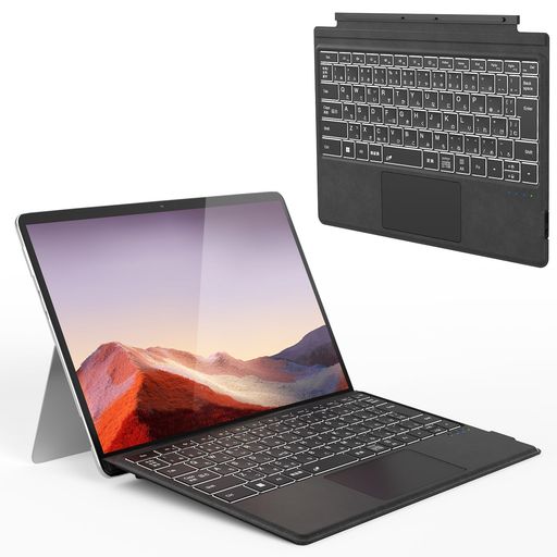OmikamoサーフェスプロキーボードワイヤレスSurfacePro3/4/5/6/7/7+対応JIS標準日本語配列SurfaceキーボードBluetooth5.3トラックパッド付きTyp-C充電式カバー兼用薄型軽量