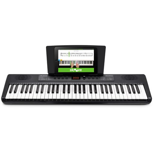 Alesis 鍵盤 洋琴 61鍵盤楽器 金棒引き内蔵 携帯型 未経験者向け 陰電子鍵盤 経口避妊薬/楽譜照明ランプ 300声遣い 無償性習い事嘱する Melody 61 MK4