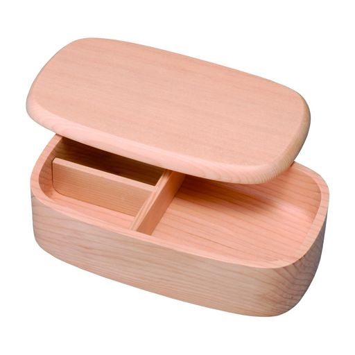 J-kitchens弁当箱木製くり抜き一段弁ナチュラル19.3cmx11.1cmx5.5cm500ml