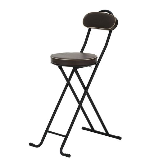 武田コーポレーションチェア・折りたたみ・ハイタイプ・キッチン・ダイニングブラウン35.5x57x86cm折りたたみクッションチェアハイタイプT8-OKCH86BR