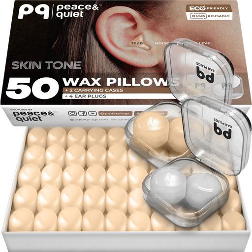 PQWaxEarPlugsforSleepingSwimming-50NoiseCancellingSiliconeGelWaxEarplugsforSleepandSwimmersSoundBlocking