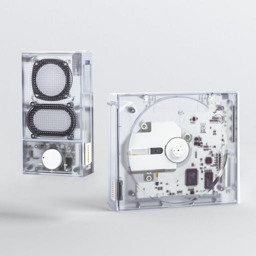 【分身する】TINYLSPLITタイノスプリット3in1CDプレーヤー「ポータブルCDコンポCDプレーヤーBluetoothスピーカー」防振/小型/軽量、音楽再生/語学学習/胎児教育日本語説明書(透明)