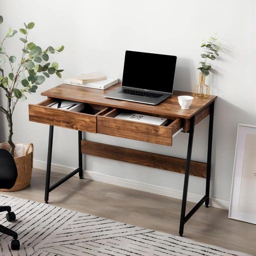 オーエスジェイ(OSJ)パソコンデスク引き出し付き収納台パソコンデスク木製収納付座デスクミシン台シェルフ付きデスクデスク付きシェルフ書斎机書斎デスク学習机勉強机