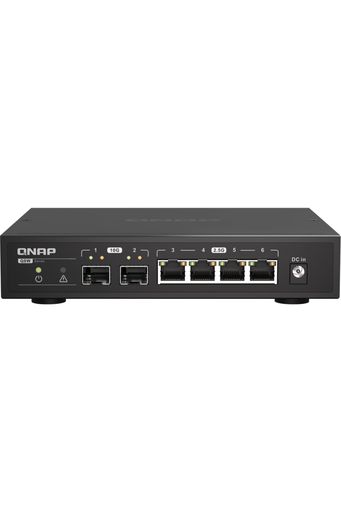 【web制限事項】QNAP(キューナップ)2つの10GbE SFP+界面、4つの2.5GbE-T界面を備えたアンマネージドスイッチ QSW-2104-2S /AZ 6か月取りひろげる引き受ける「飾り気の無いセットアップお引き回し同梱」