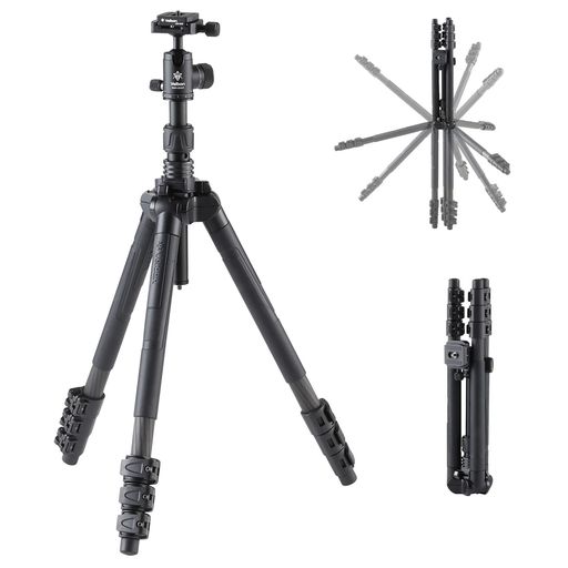 ベルボン 【web限定】Velbon トラベル カーボン三脚 GUT-E543AS AZ 4段 レバーロック 脚径25mm 中型 反転収納 自由雲台 (トルク調整対応) コマ止め方式 アルカスイス互換 カーボン脚 017915500792｜ショップ内本町店