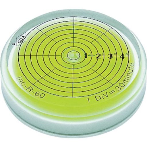 角度系付丸型アイベル気泡管水準器器Inc-R-110
