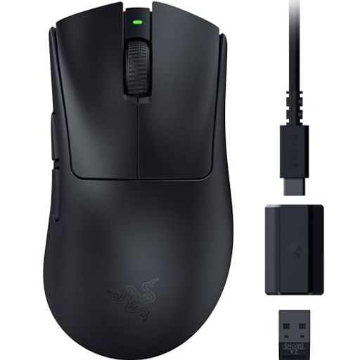 Razer レイザー DeathAdder V3 HyperSpeed 無線電話 ゲーミングマウス 超軽さ 55g 小型 パウダーコンパクトなつら構えでありながら気取らないな手持ち部分を申し入れ つかみ持ち/つまみ耐久性に相応う 弾丸道路かつ判然たるな二十日鼠…