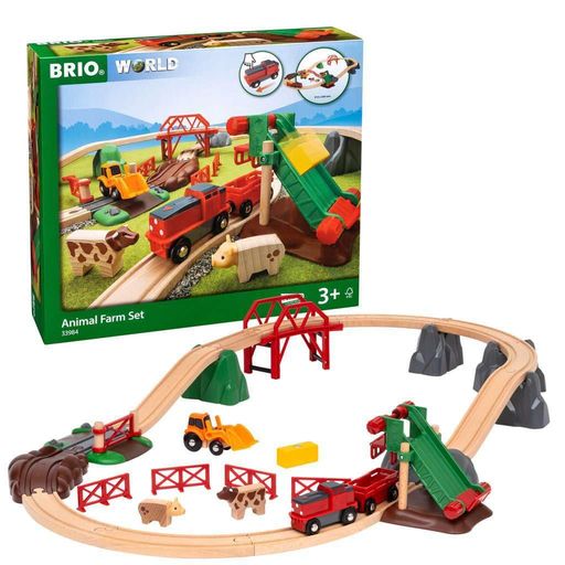 BRIO (ブリオ) アニマルファームセット 33984 対象年齢 3歳~ 【おもちゃ 玩具 木製おもちゃ 木製レール レールセット プレゼント(誕生日/クリスマス)】｜ショップ内本町店