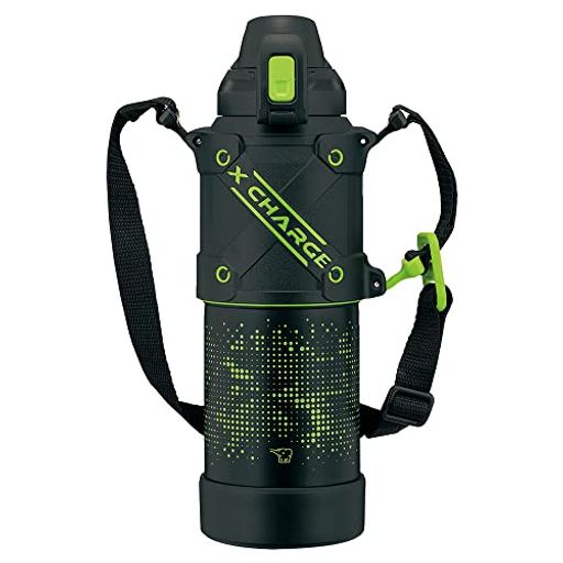 象印マホービン(ZOJIRUSHI)水筒シームレスせんスポーツタイプ大容量1.0L直飲みステンレスクールボトルライムブラックせんとパッキン一体化お手入れ簡単洗う点数2点のみSD-HA10-BG