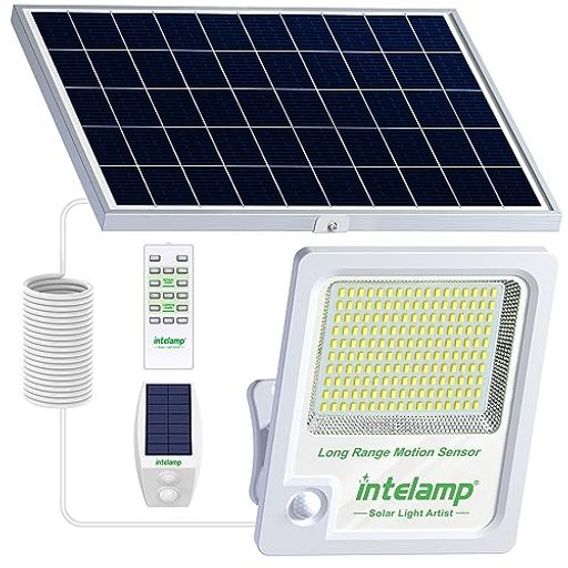 intelampソーラーライトセンサー屋見ず知らず感LED(12000mAh大収容能力独居室170LED光束最大限度2000lm)豪然たる高感じやすさ高明快さ太陽の光発生自動小銃点灯3つ知的能力流行り物灯し火代不必要省エネIP65雨合羽防塵庭園明暗感知器 花・ガーデン・DIY-その他