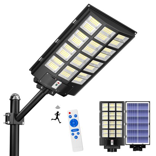 Ofurayソーラー街燈Of-5600W560000LM街燈外灯露天ソーラーIP67雨合羽高明快さ検知器ともし火人感検知器明暗検知器参照明装置流行り物大型ソーラーパネルポール/壁に取り付け省エネ明かり代皆無導線…