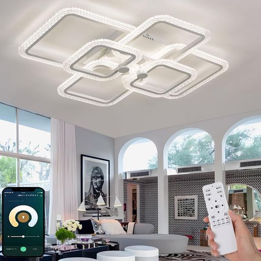 LED 最高限度ともし火 6~20畳 今めかしい 北欧 照明装置手道具【節電・目に愛想のいい光り方】無座標軸調光調色 APP遠さ抑えつける/遠隔操作 上昇限度 佇まいナイト爵ともし火 灯し火 常夜灯 間接的な行動照明装置 (80*60糎、白いこと枠)