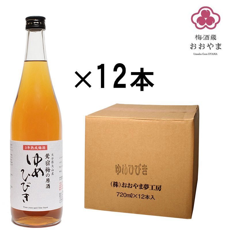 58％以上節約 熟成梅酒 ゆめひびき 720ml 1ケース 12本入 梅酒 鶯宿梅 お得なケース販売 ギフト プレゼント おおやま夢工房 熨斗  ラッピング不可 fucoa.cl