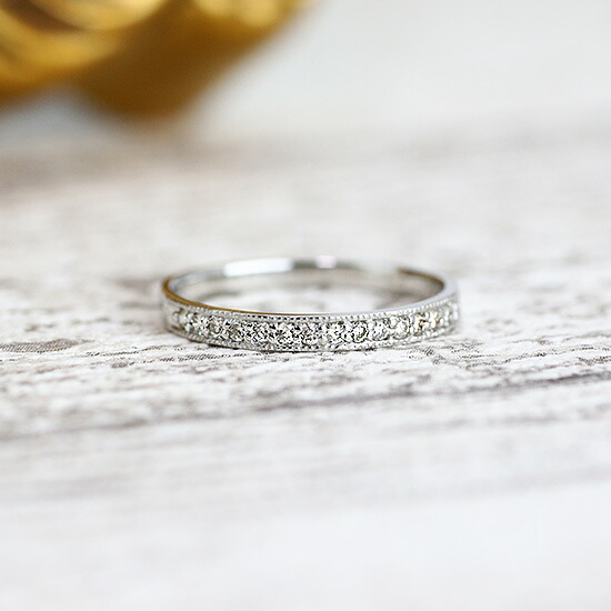 PT900【0.15ct】ダイヤモンド ハーフエタニティ リング【送料無料】【品質保証書付】ファッション ジュエリー アクセサリー レディース ダイヤ リング ダイヤモンド リング エタニティ ハーフエタニティ指輪 重ねづけ プレゼント *