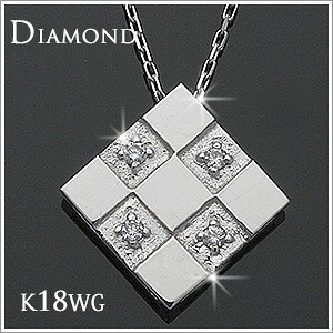 K18YG WG PG スクエア 天然ダイヤモンド 0.03ct ペンダント ネックレス 四角 イエローゴールド ホワイトゴールド ピンクゴールド 四角 18金 4P0010 送料無料 品質保証書 地金 鏡面 ひし形 菱形 プレゼント お返し 贈り物 クリスマス バレンタイン ホワイトデー 記念日 51,480円