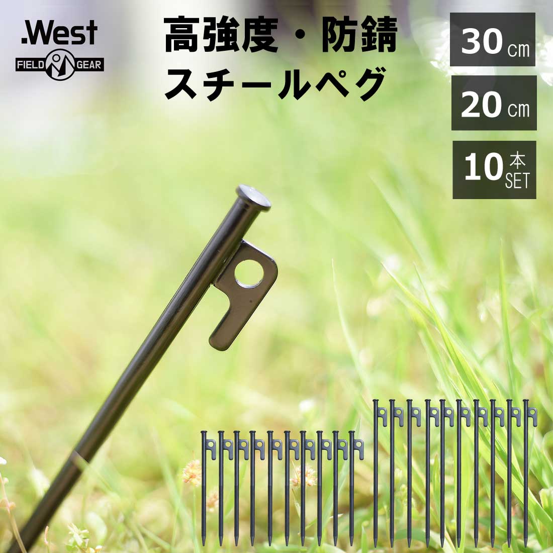 楽天市場】[本日20時〜P5倍] ペグ テント用ペグ16本セット 固定