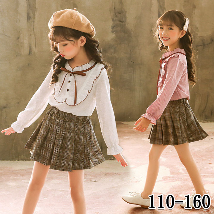 白×ピンク ブラウス付＊女の子フォーマル 120 入学 結婚式 お呼ばれ 発表会 Amazon | [Weileenice] 女の子 ピンク 2点セット 140 子供 発表