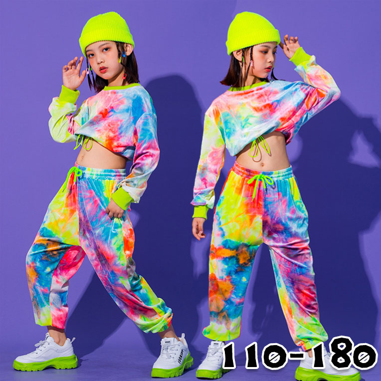 新品ティール色ダンス衣装上下セット 02-dance853-1.jpg