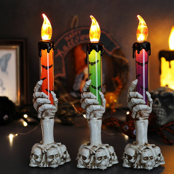 中古品【ハロウィン キャンドルライト】ガラスの瓶付き☆ 中古品【ハロウィン キャンドルライト】ガラスの瓶付き☆