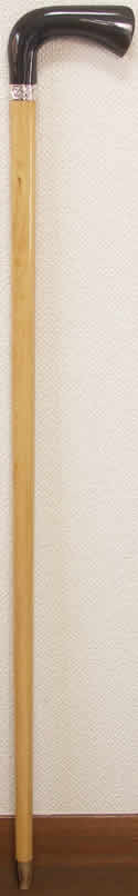 最御膳上等柘植（つげ）呉牛Ｌ字型突っ支い棒 唐草純銀輪っか 太目 【貨物輸送無料】「年がしら証券業界」