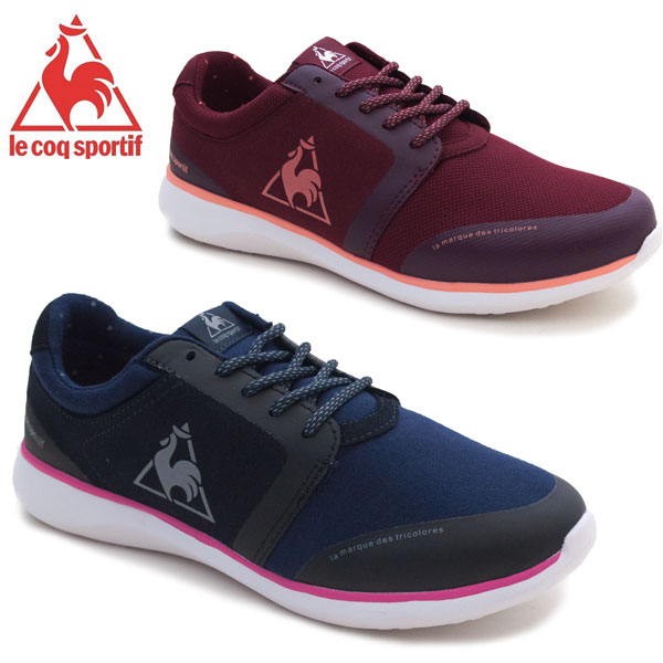 楽天市場 レディーススニーカー Le Coq Sportif ルコックスポルティフ Laエール 超軽量 スウェット生地 ローヒール クッションインソール 紐靴 ネイビー ネービー 7100v ワインレッド ピンク7300rp Mr St ショップannie