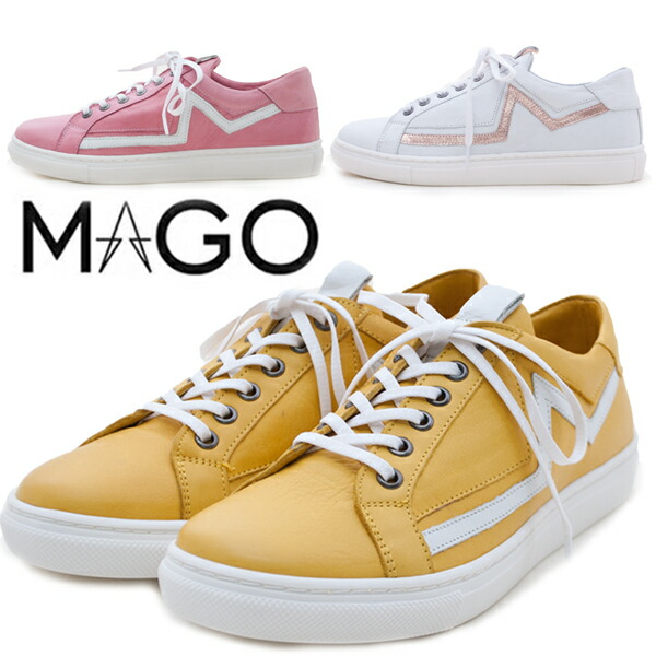 値引 楽天市場 Mago マーゴ 054 レディース 本革 スニーカー 痛くない 婦人靴 レザー やわらかい 歩きやすい ローヒール シューズ ホワイト イエロー ピンク Mr ショップannie 最終値下げ Threesixtywords Com