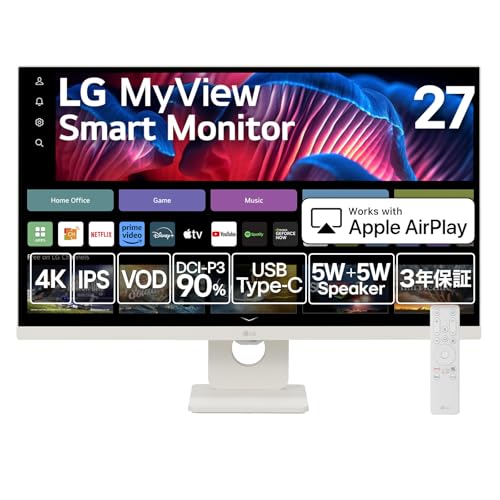 楽天市場】LG スマートモニター 27SR73U-W/LG MyView Smart