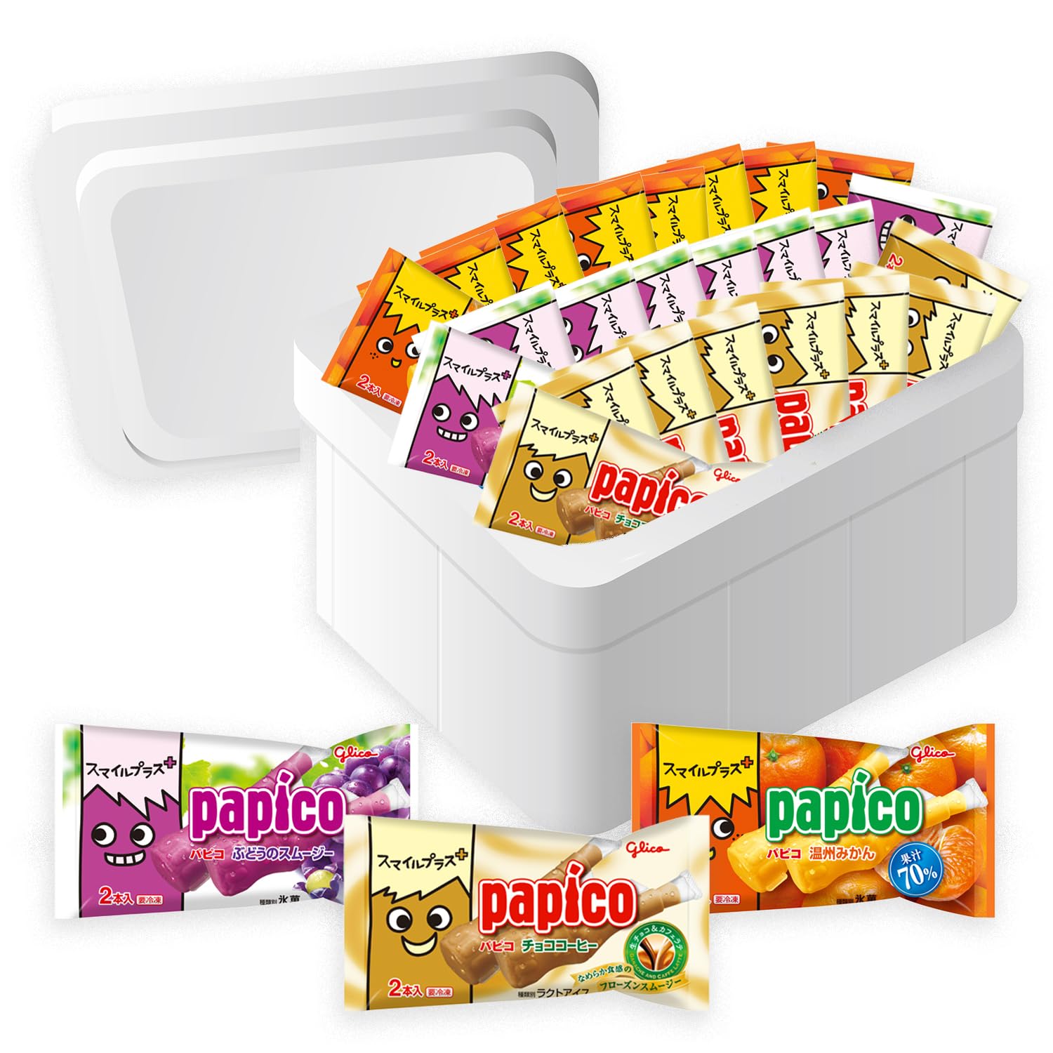 楽天市場】江崎グリコ パピコ マルチパック （45ml×10本入）×8箱