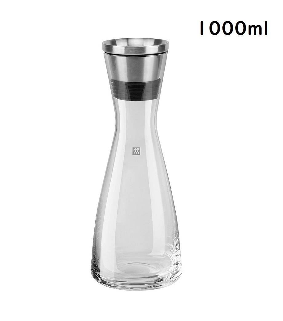 Zwilling ツヴィリング カラフェ 麦茶 北欧 水出し おしゃれ 水差し ガラスポット ウォーターカラフェ ガラスピッチャー 水入れ シンプル 蓋付き 水出し茶 ウォーターピッチャー 冷水ポット ジャグ ピッチャー 1l お茶 ガラスサーバー 冷水筒 食洗機対応