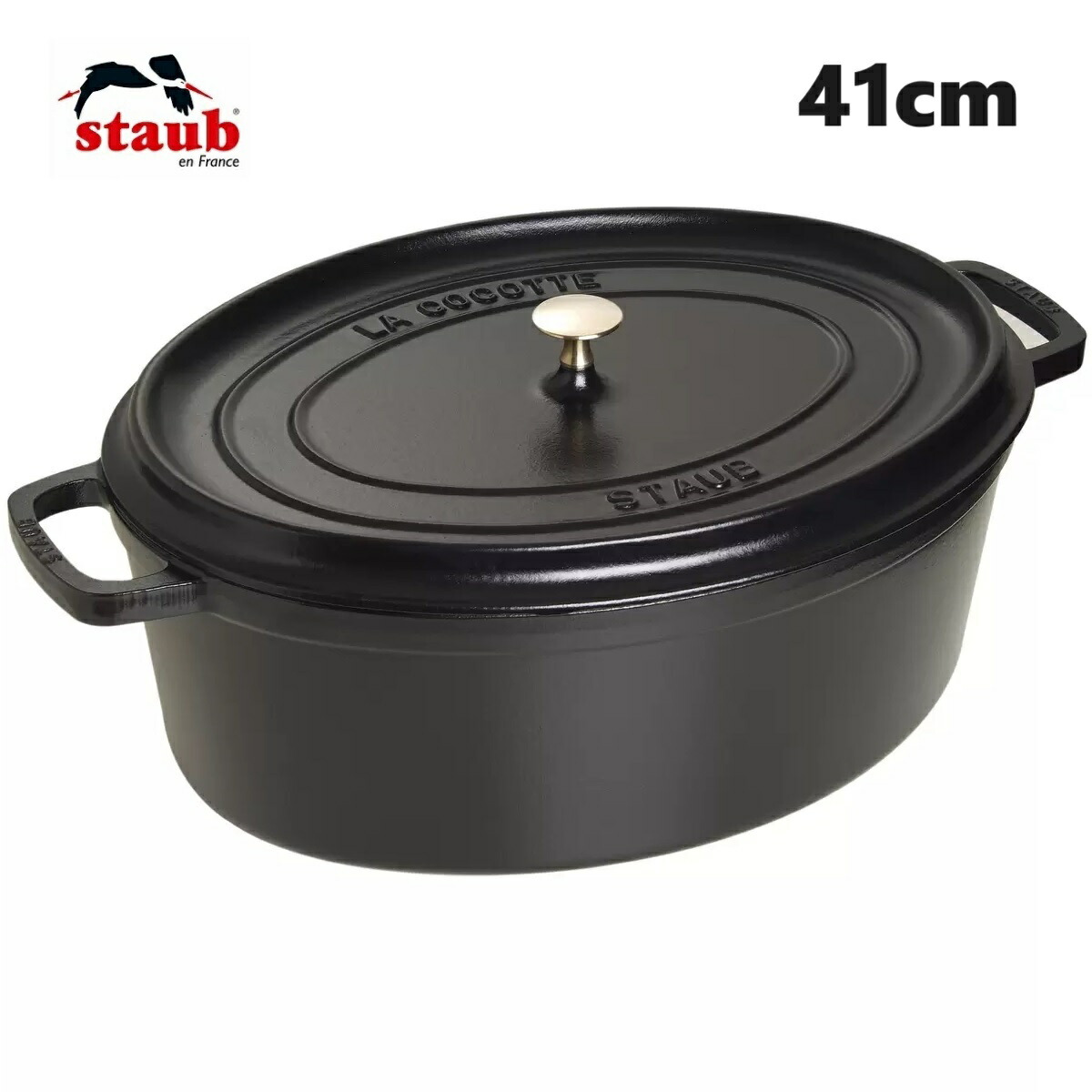 楽天市場】staub ストウブ ピコ・ココット オーバル 27cm ブラック