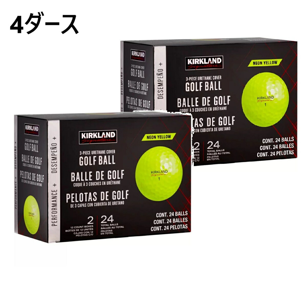 カークランド　コストコ　ゴルフボール 3ピース 48個　4ダース　未使用品 コストコ 【最新モデル】 KIRKLAND Signature パフォーマンス +