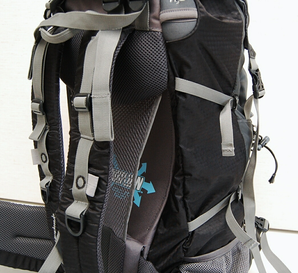 【楽天市場】[送料無料]レインカバー内蔵 バックパック45L TANGENT45 黒 リュックサック デイパック ザック 登山用 アウトドア