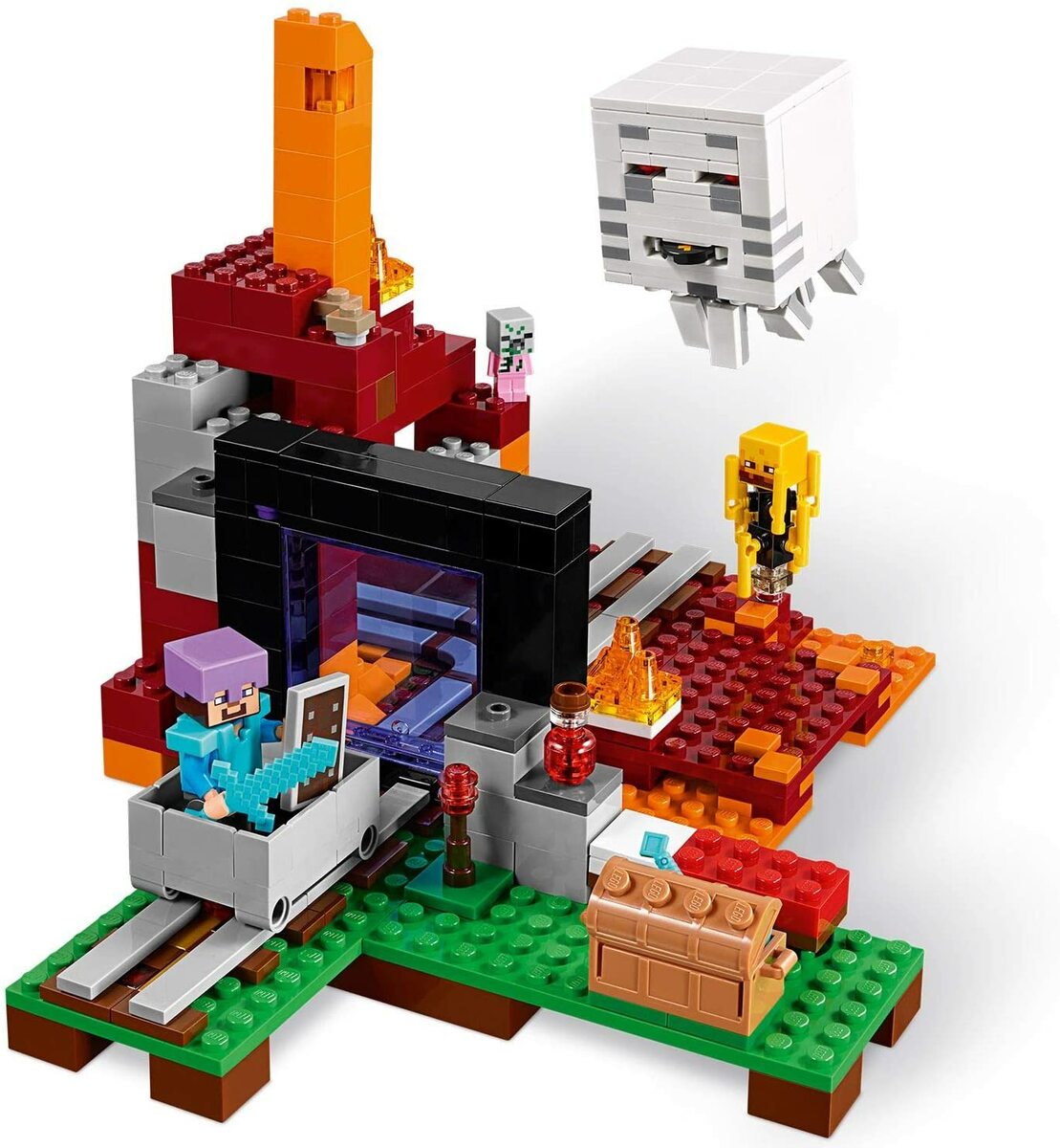 楽天市場 レゴ マインクラフト 闇のポータル Lego Minecraft 470ピース マイクラ ブロック 知育玩具 おもちゃ ホビー 男の子 女の子 レゴブロック アイデア Shopアベイル