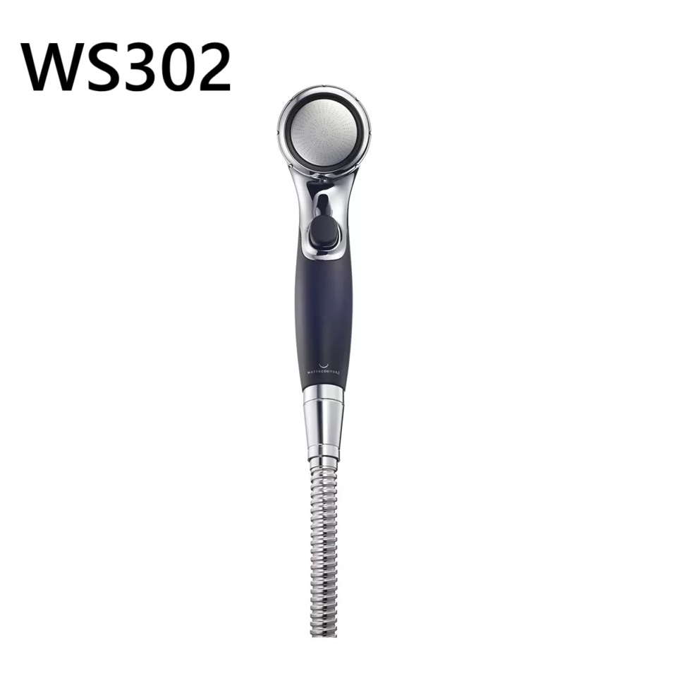 ウォータークチュール 浄水 シャワー頭顱 WS-302 黒いこと 三菱ケミカル ストップシャワーヘッド 節水シャワー頭顱 三菱レイヨン クリンスイ シャワー頭顱 止水 浄水器 黒 美容 感じやすい肌 アトピー Cl取りあげる