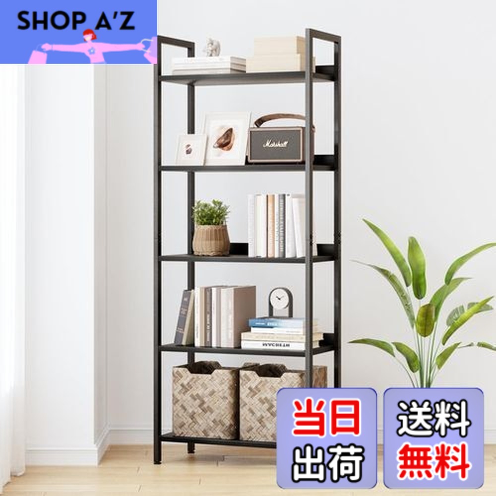 【貨物輸送無料】kukeimaru 5段書物棚 事務室納める棚 幅60cmx奥ふかさ30cmx高さ153.5珊 リビング、臥し所、事務室に当て嵌めるする 黒
